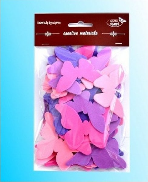 Titanum Motyle różowo-fioletowe 52szt