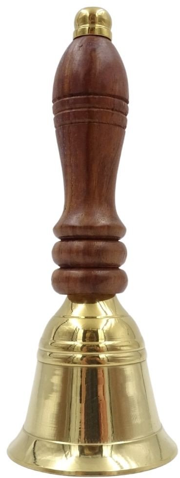 Dzwonek Ręczny Mosiężny Retro - Dzwonek z rączką - HBW28/2