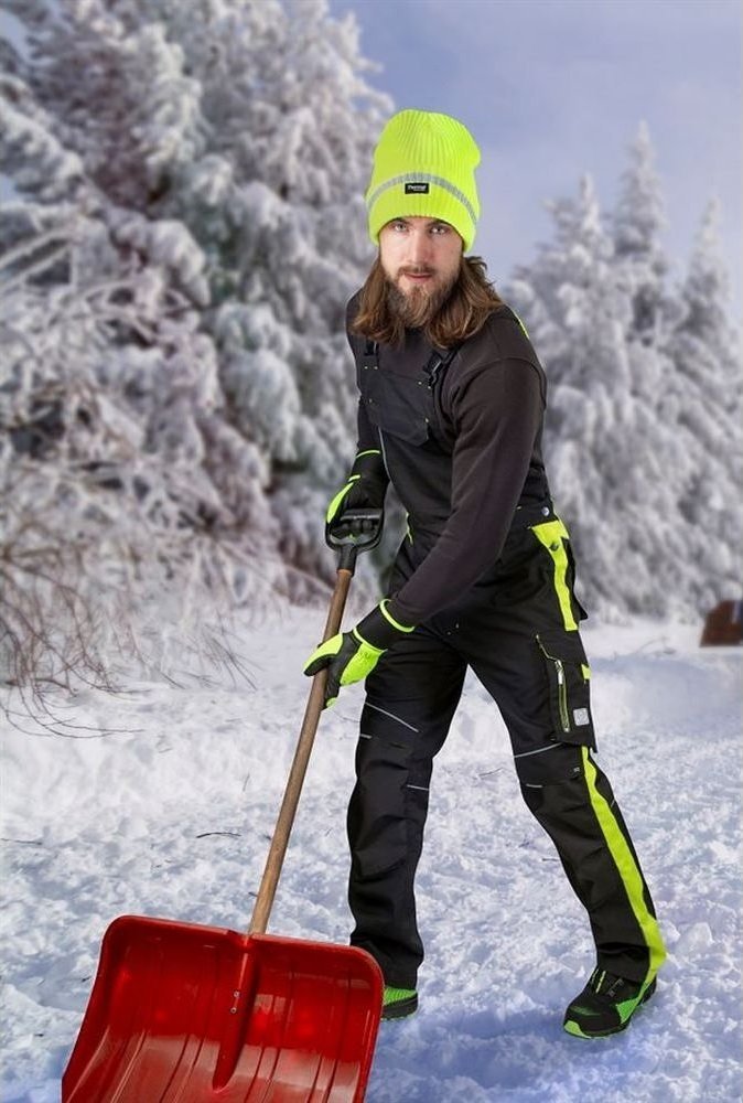 Ardon NEON H6472 - zimowe spodnie ogrodniczki z kieszenią na nakolannki M