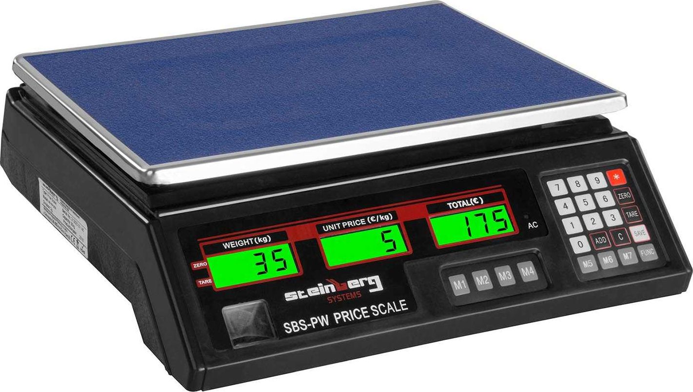 Steinberg Waga sklepowa handlowa cenowa czarna 35kg / 2g