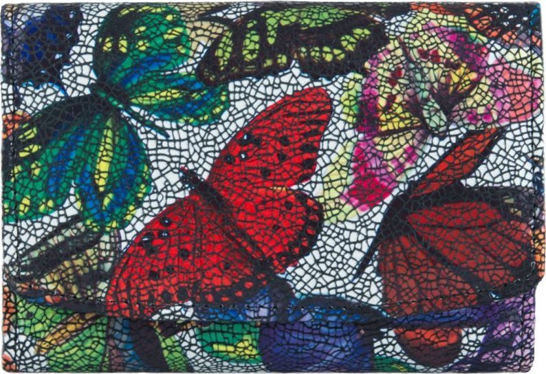 Stefania Skórzany portfel damski elaine - stefania, motyle