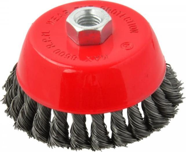 Geko SZCZOTKA DRUCIANA CZOŁOWA PLECIONA 100MM/4" M14(60) G00592 GEKO