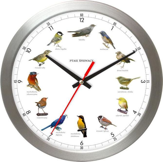 Atrix Zegar z głosami ptaków Atrix AS002SP12 SW 30 cm uniwersalny