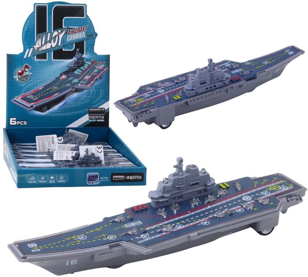 Lotniskowiec Militarny Wojskowy Napęd Światła Dźwięki 24 cm