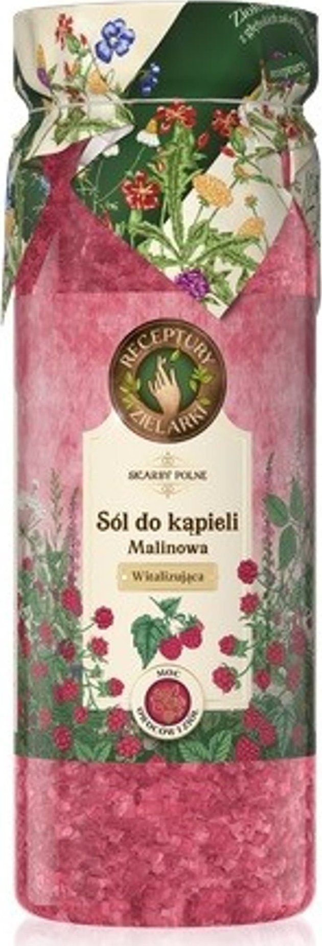 Auna RECEPTURY ZIELARKI Skarby Polne Witalizująca Sól do kąpieli - Malinowa 700g