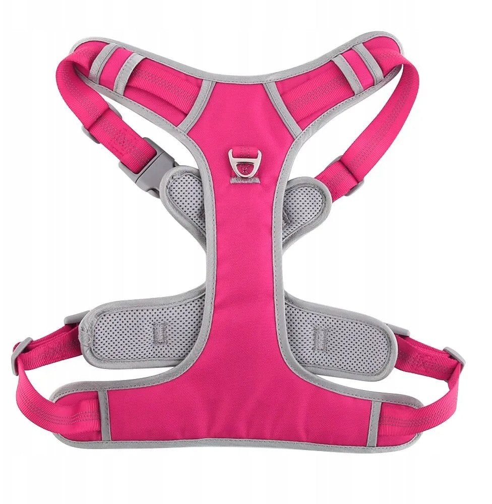 Szelki dla psa OXFORD B rozmiar S różowo szare