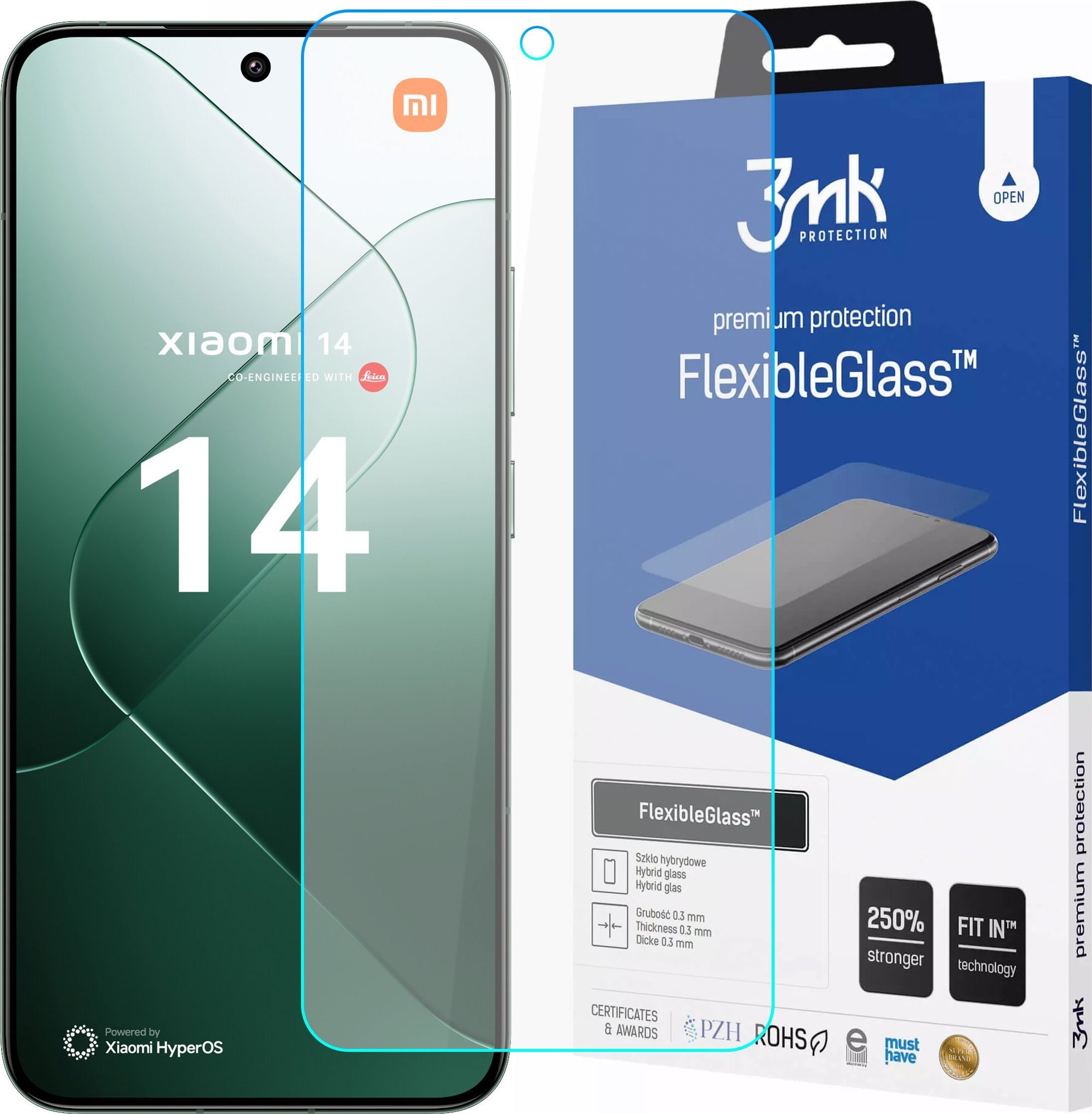 3MK FlexibleGlass do Xiaomi 14
