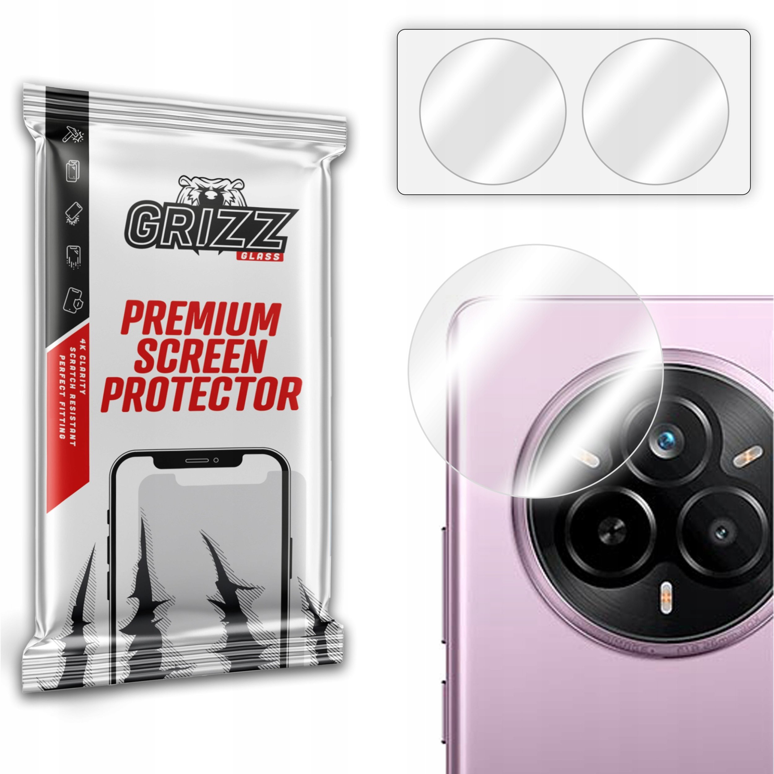 Szkło na aparat GrizzGlass HybridGlass Camera do Realme 14 Pro
