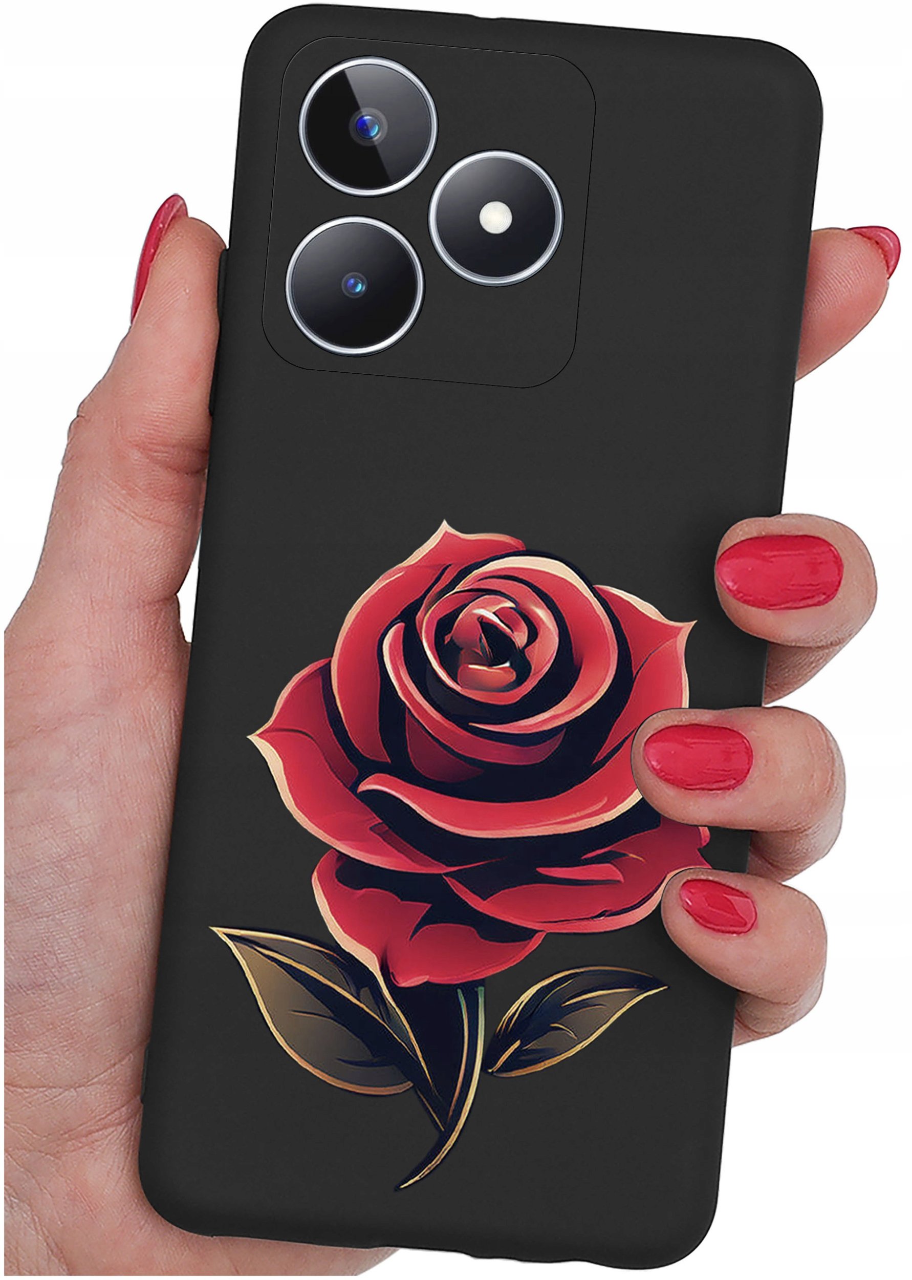 ETUI do Realme C51| C53 WZORY |SILIKONOWE MATT CASE + SZKŁO 9H