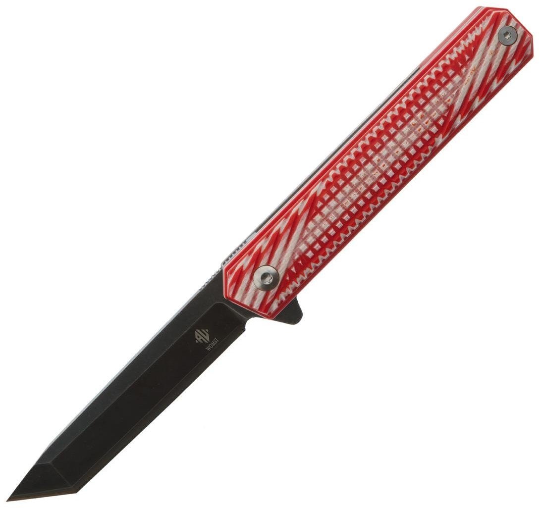 Womsi Wolf nóż składany tanto red white G10 S90V