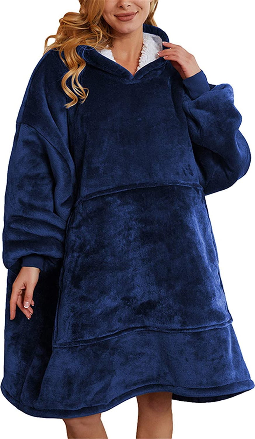 ZOLTA Ciepły koc TV Bluza z rękawami Narzuta Szlafrok 160x85