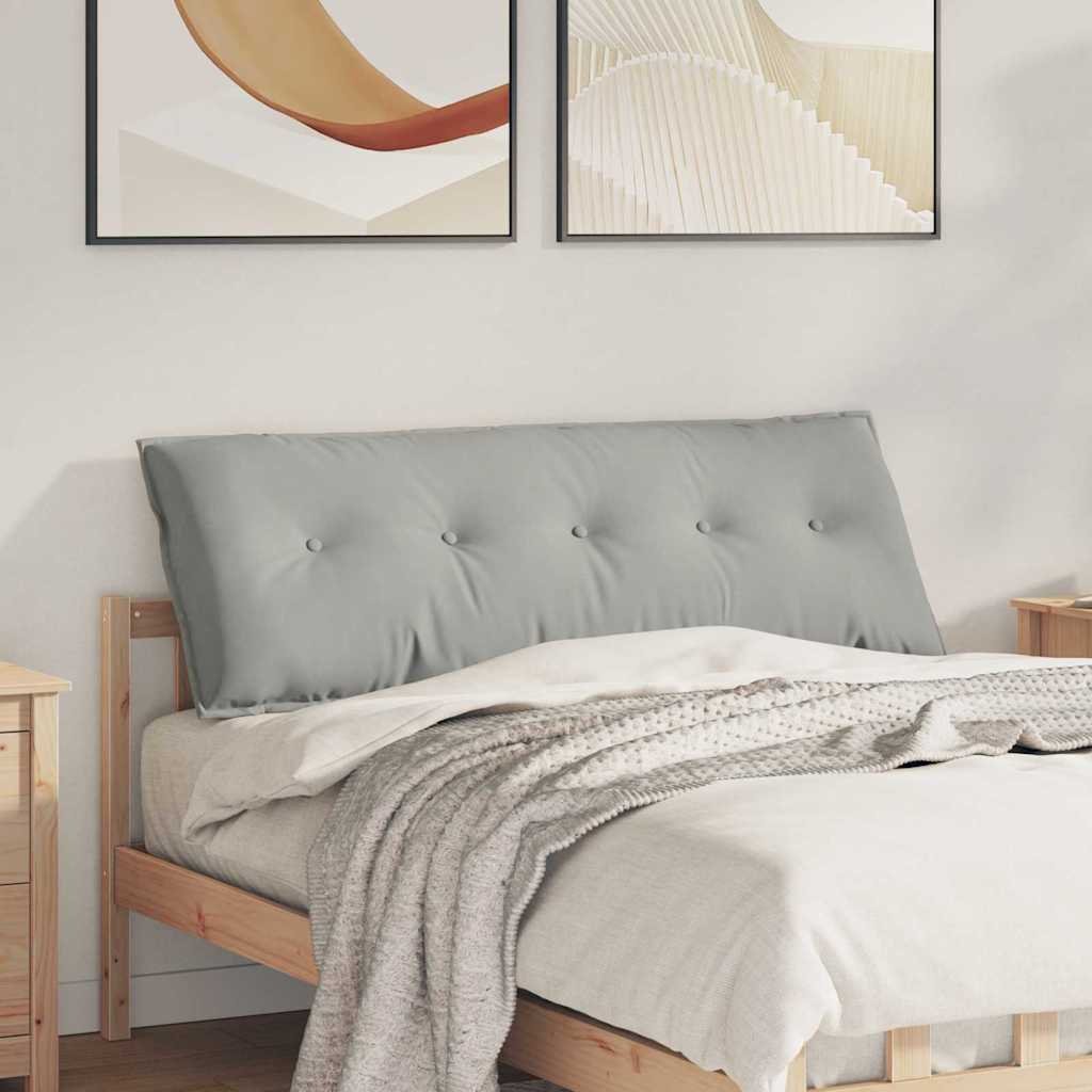 vidaXL Poduszka na plecy Jasnoszary 140 x 50 cm Tkanina mikrofibrowa