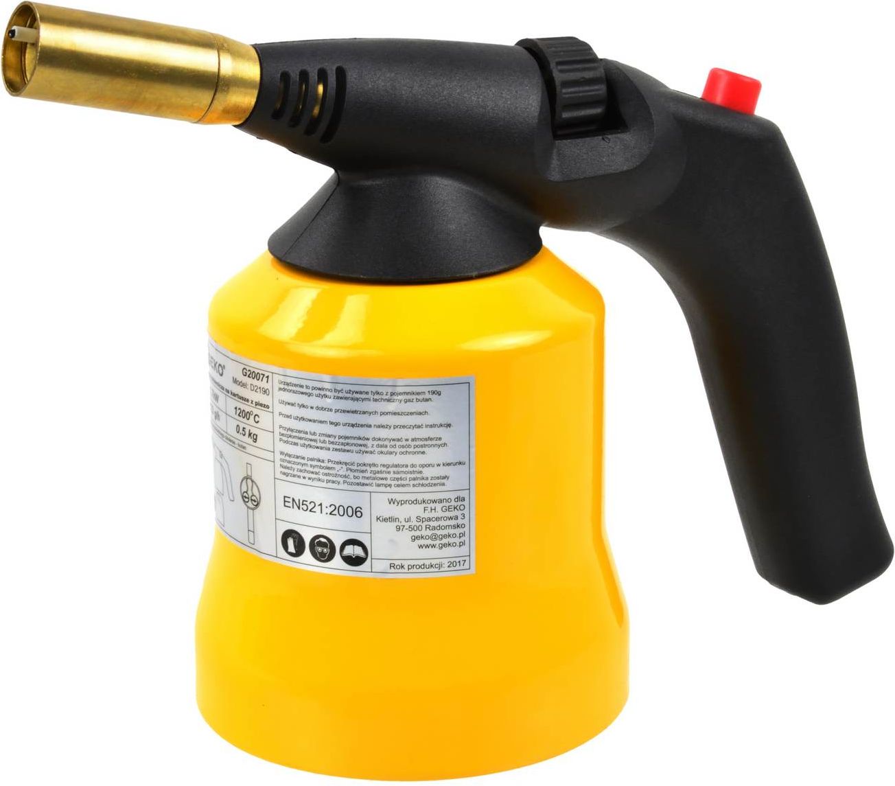 Geko Lampa lutownicza na kartusze 190g z PIEZO (12)