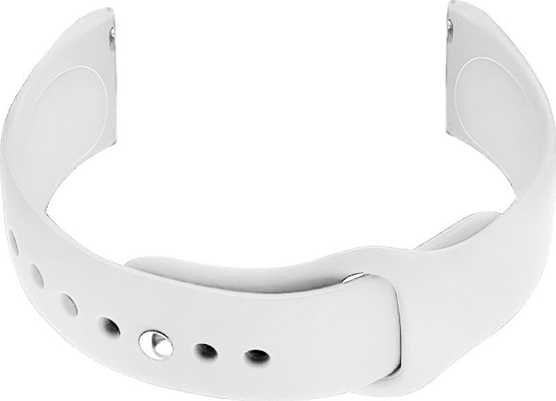 Pasek gumowy do zegarka U21 20mm - biały