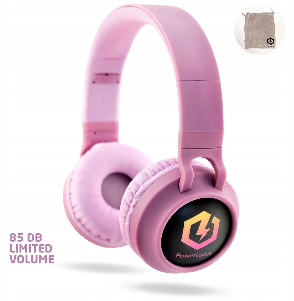 PowerLocus Bluetooth Headphones Buddy Kids Pink