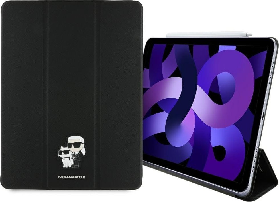 Karl Lagerfeld KLFC13RM24SAKCK iPad Air 13" 2024 Book Cover czarny/black Saffiano Magnetic Karl &Choupette