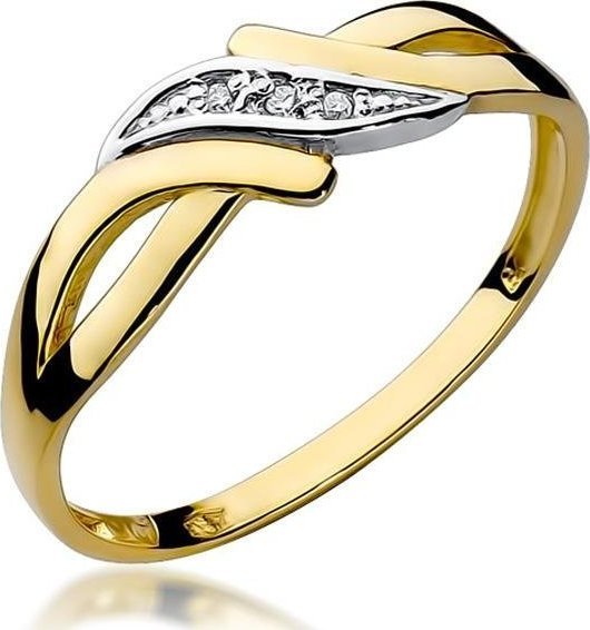 Best Diamonds złoty pierścionek z brylantem 0.02ct 21