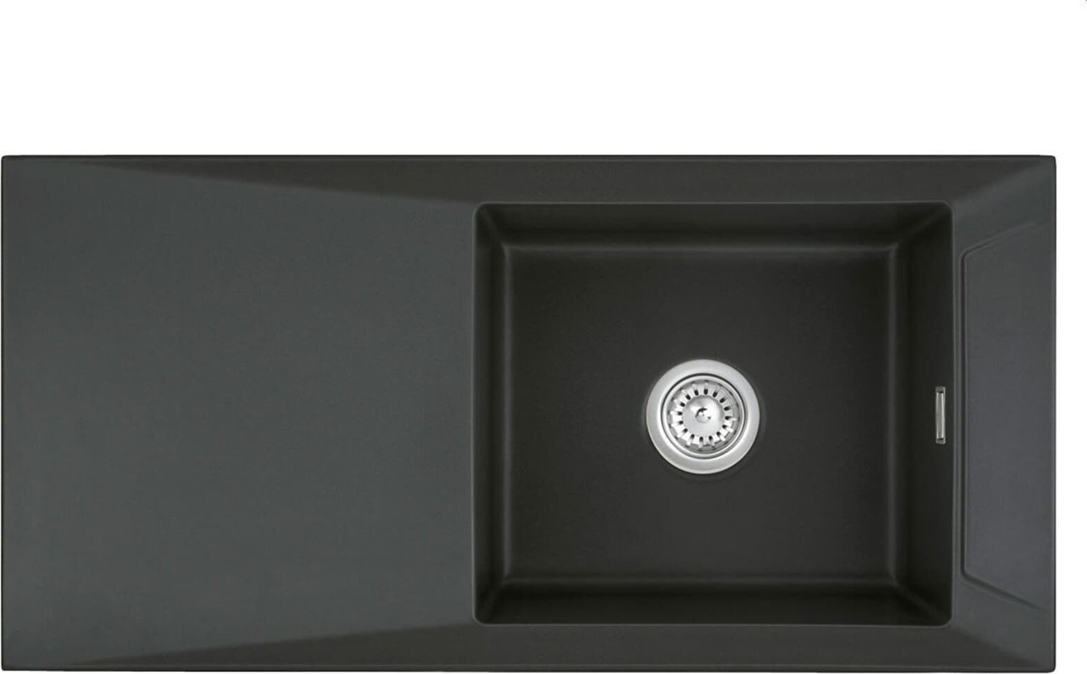 Zlewozmywak SYSTEMCERAM Systemceram Siro 100 Schiefer, zlewozmywak ceramiczny, korek manualny