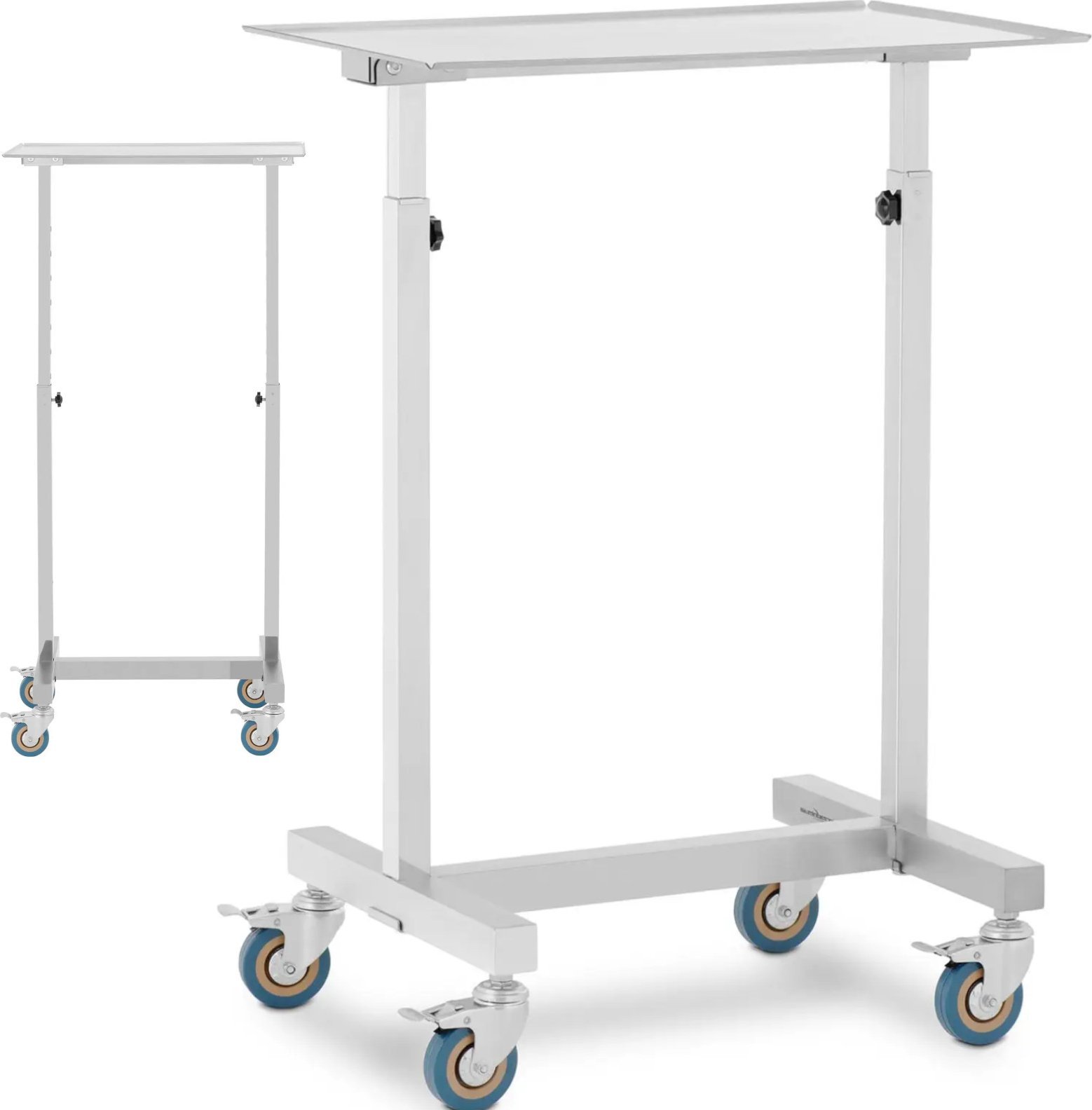 Steinberg Stolik wózek instrumentalny zabiegowy na narzędzia regulowany STAL 60 x 40 cm Stolik wózek instrumentalny zabiegowy na narzędzia regulowany