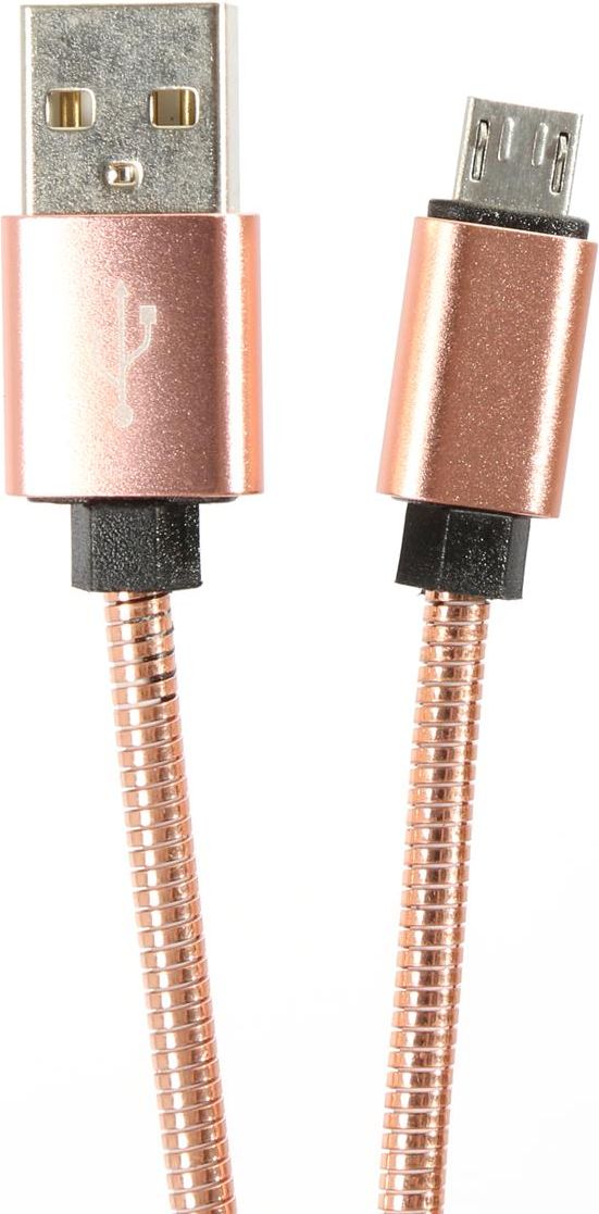 Kabel USB Omega USB-A - microUSB 1 m Złoty (OUFBB6MBOXRG)
