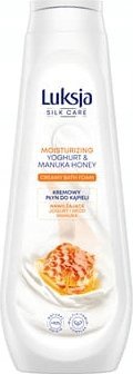 Sarantis Luksja Silk Care Kremowy Płyn do kąpieli - Nawilżające Jogurt i Miód Manuka 900ml