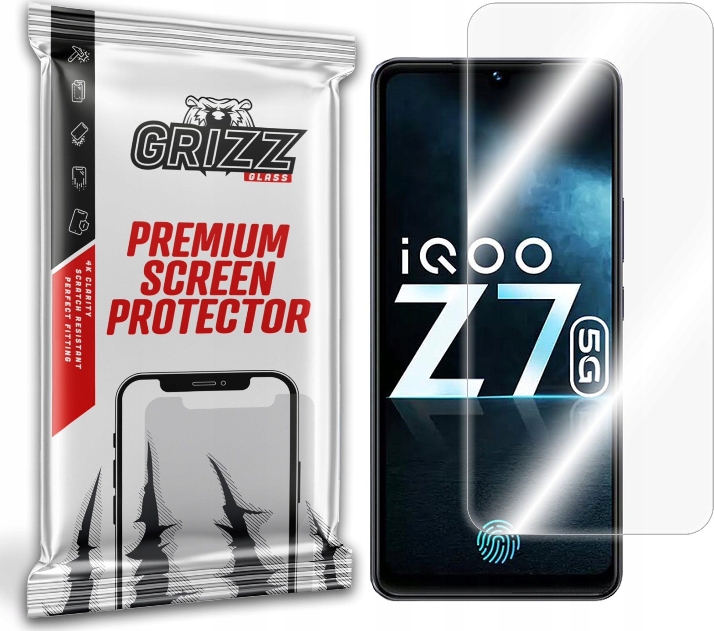 GrizzGlass Szkło hybrydowe GrizzGlass HybridGlass Vivo IQOO Z7