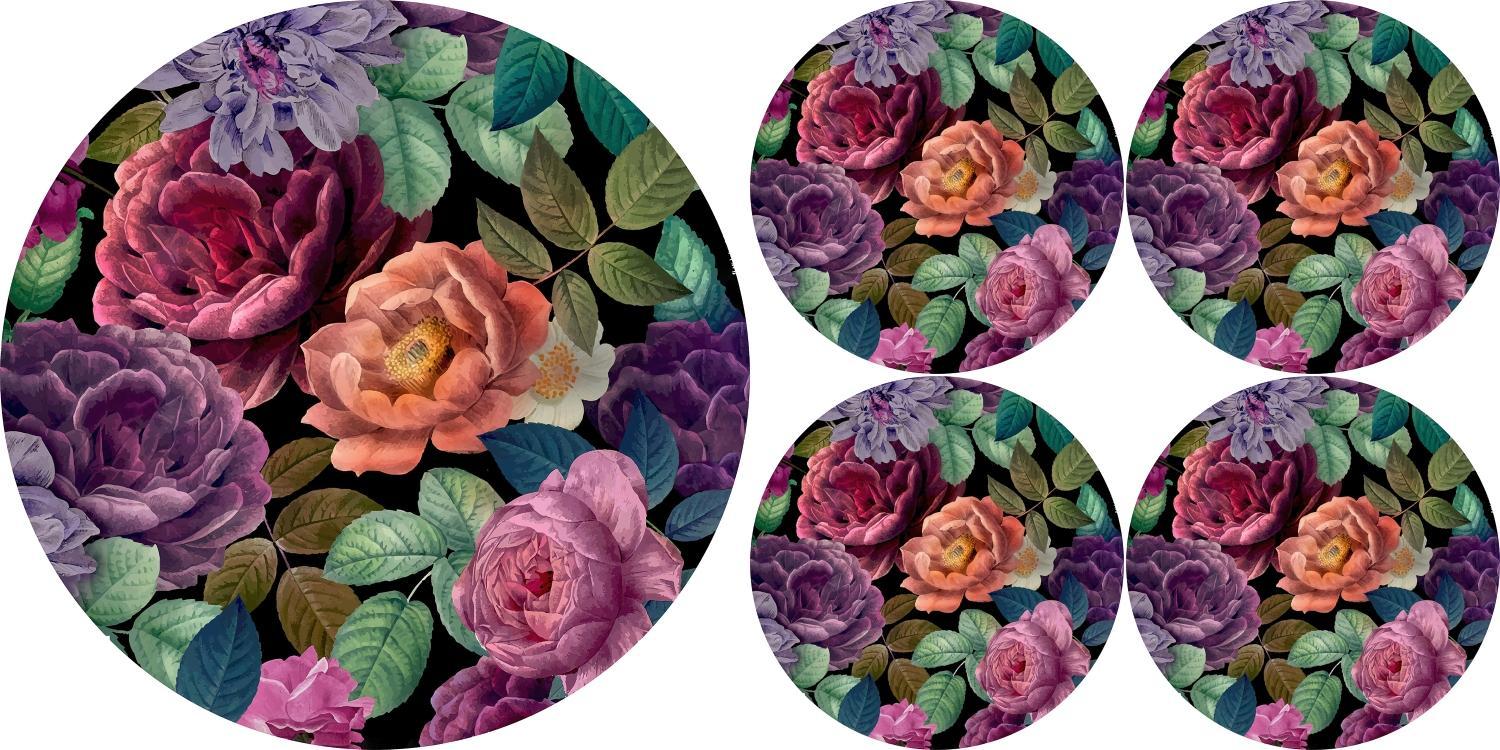 Bertoni-arco Zestaw podkładek na stół okrągłych 1+4 - ENIGMA