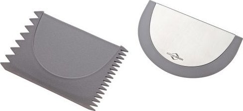 Kuchenprofi Łopatki do ciasta Kuchenprofi Vario, 2 szt., stal nierdzewna/silikon/tworzywo sztuczne, 12 x 8,5 cm