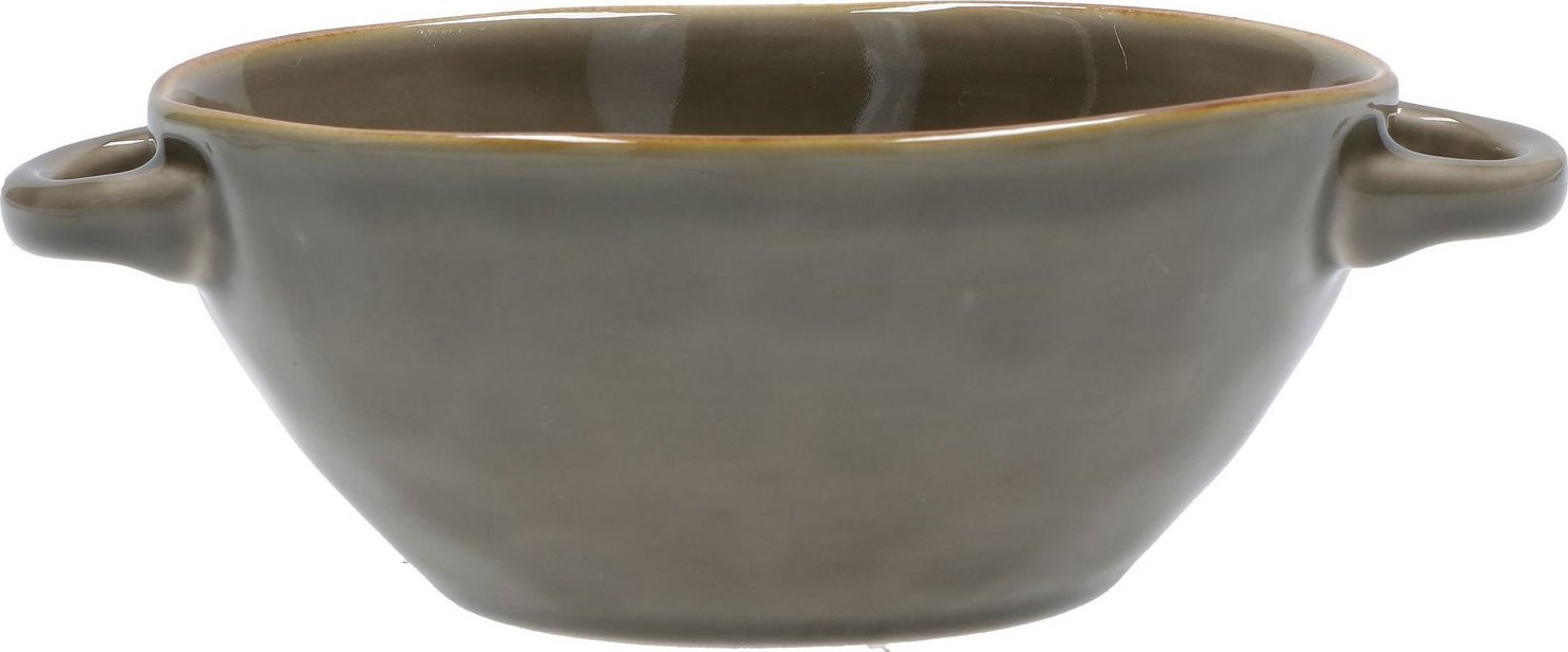 NPC Polska Rose&Tulipani Zestaw 4 misek do zupy z kamionki 600 ml szaro-brązowy