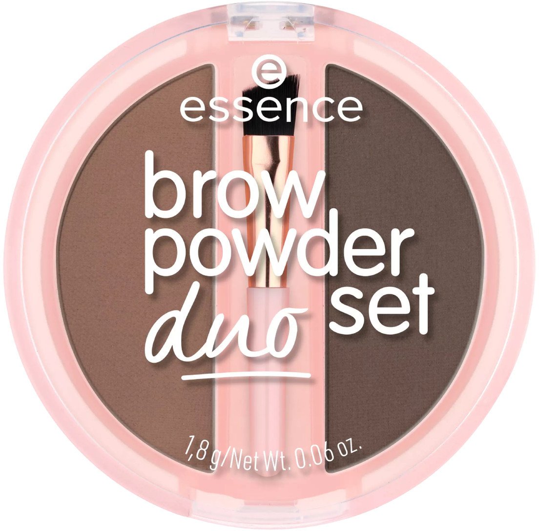 Essence Brow Powder Duo Set Puder do brwi 1.8g Medium (02)
