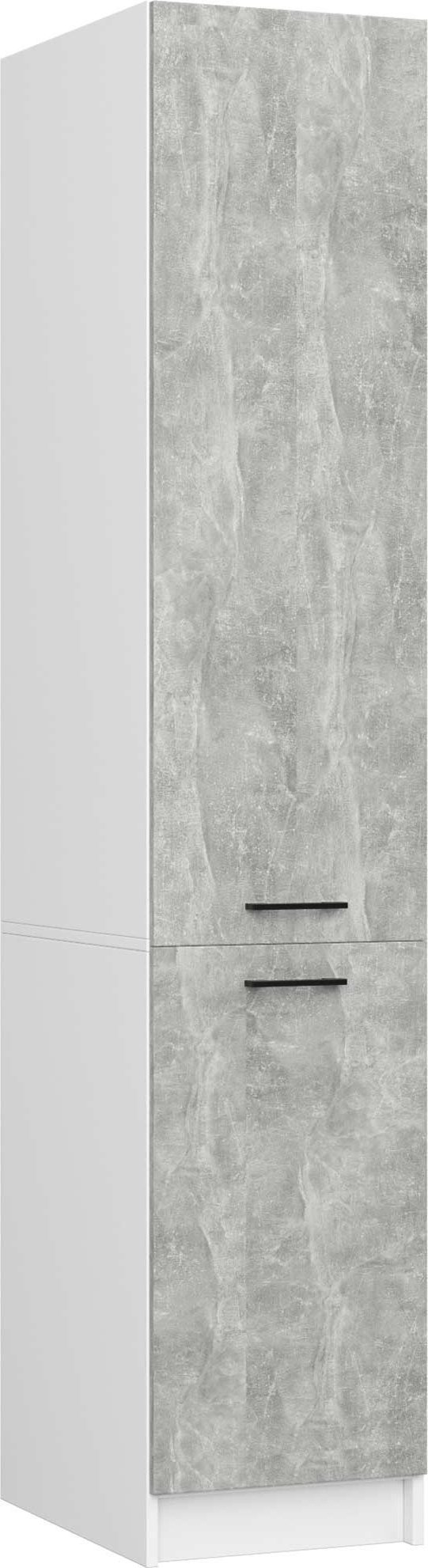 Akord Słupek kuchenny OLIWIA 40x205 cm 2 drzwi 6 półek biały beton