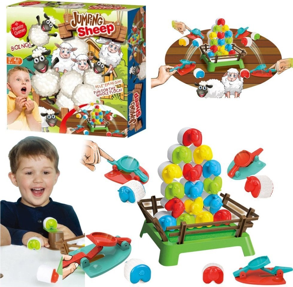 Gra Zręcznościowa Rodzinna Skaczące Owce Kolorowe