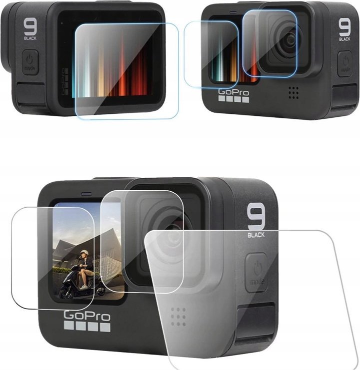SunnyLife SZKŁO HARTOWANE NA EKRANY OBIEKTYW ZESTAW 3 SZKIEŁ DO GOPRO HERO 12 11 10 9