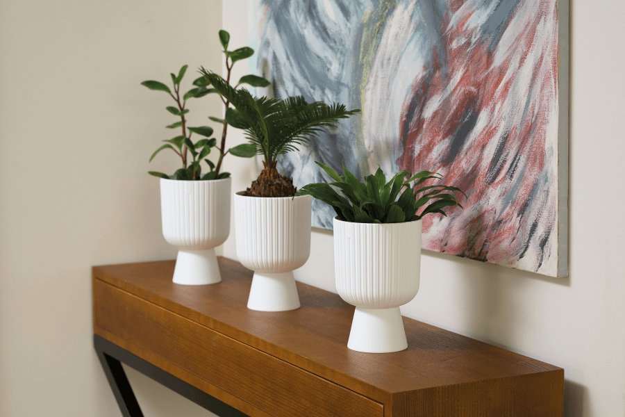 Form-Plastic Doniczka okrągła Keli Mika 30 na nóżce Kwietnik