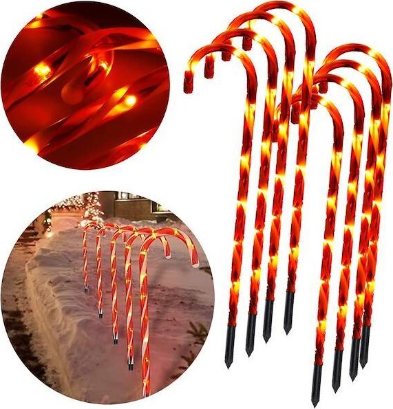 Springos Laski cukrowe 8 szt. oświetlenie Led dekoracje świąteczne UNIWERSALNY