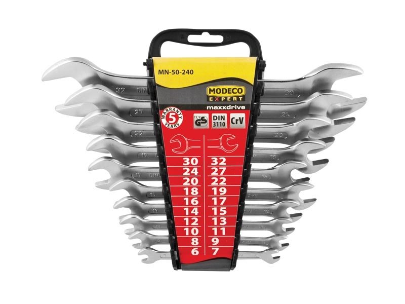 Modeco Zestaw kluczy płaskich 6-32mm 10szt. (MN-50-240)