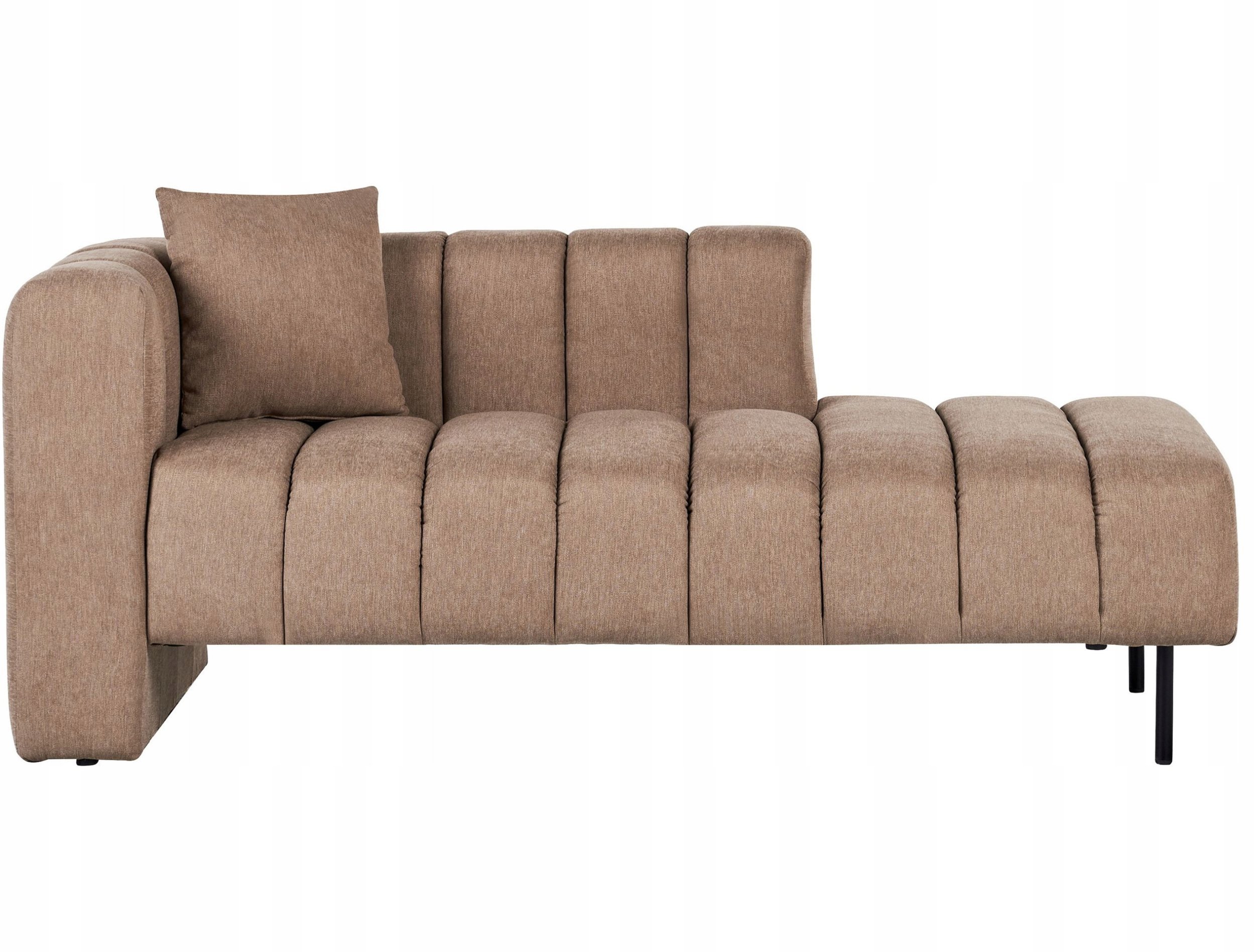 Beliani Szezlong lewostronny brązowy LANNILS