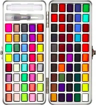 Zestaw farb wodnych akwarele 90 kolorów