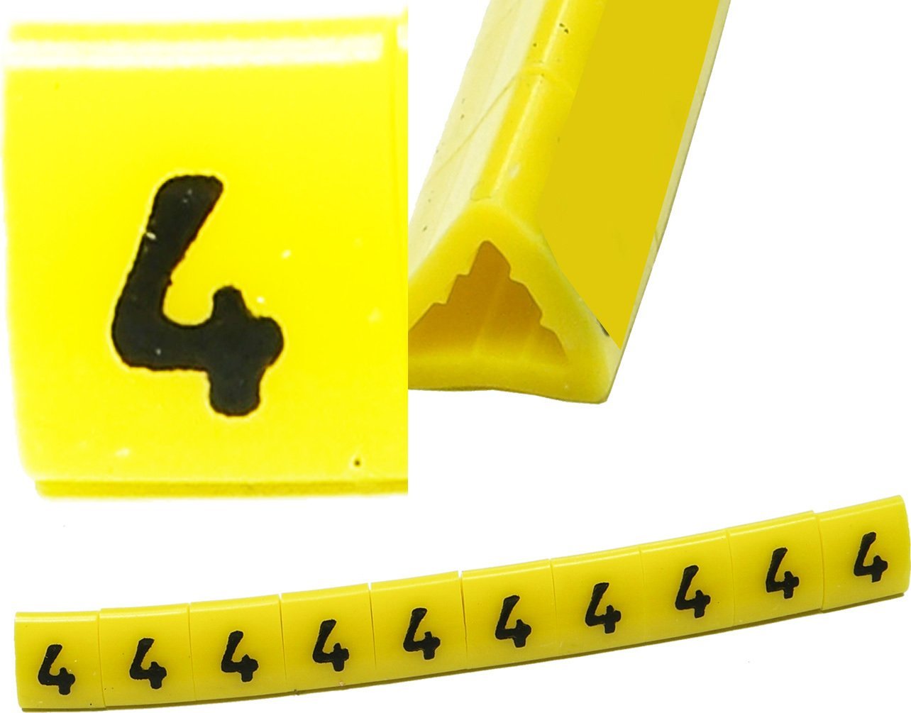 Ergom Oznacznik przewodów OZ-1 4 żółte 100szt