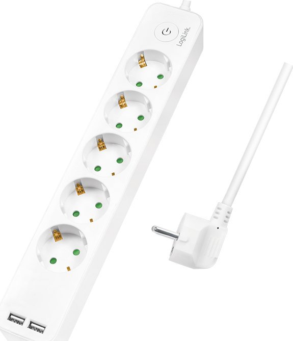 Listwa zasilająca LogiLink LogiLink 5 gniazd 1.5m biała
