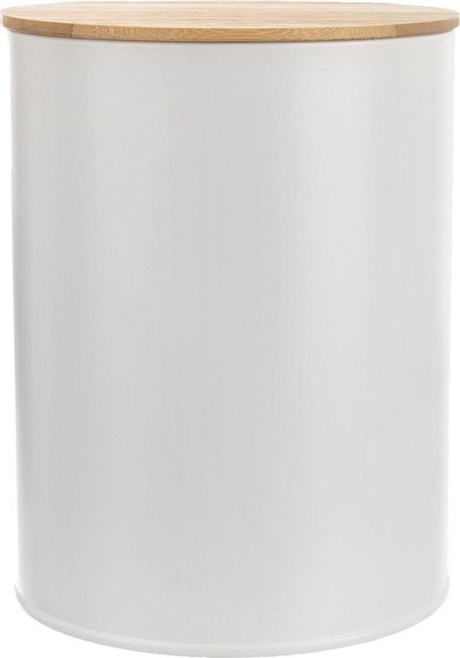 Orion Pojemnik metalowy kuchenny z uszczelką puszka z pokrywką na produkty sypkie biały WHITELINE 2,3 l