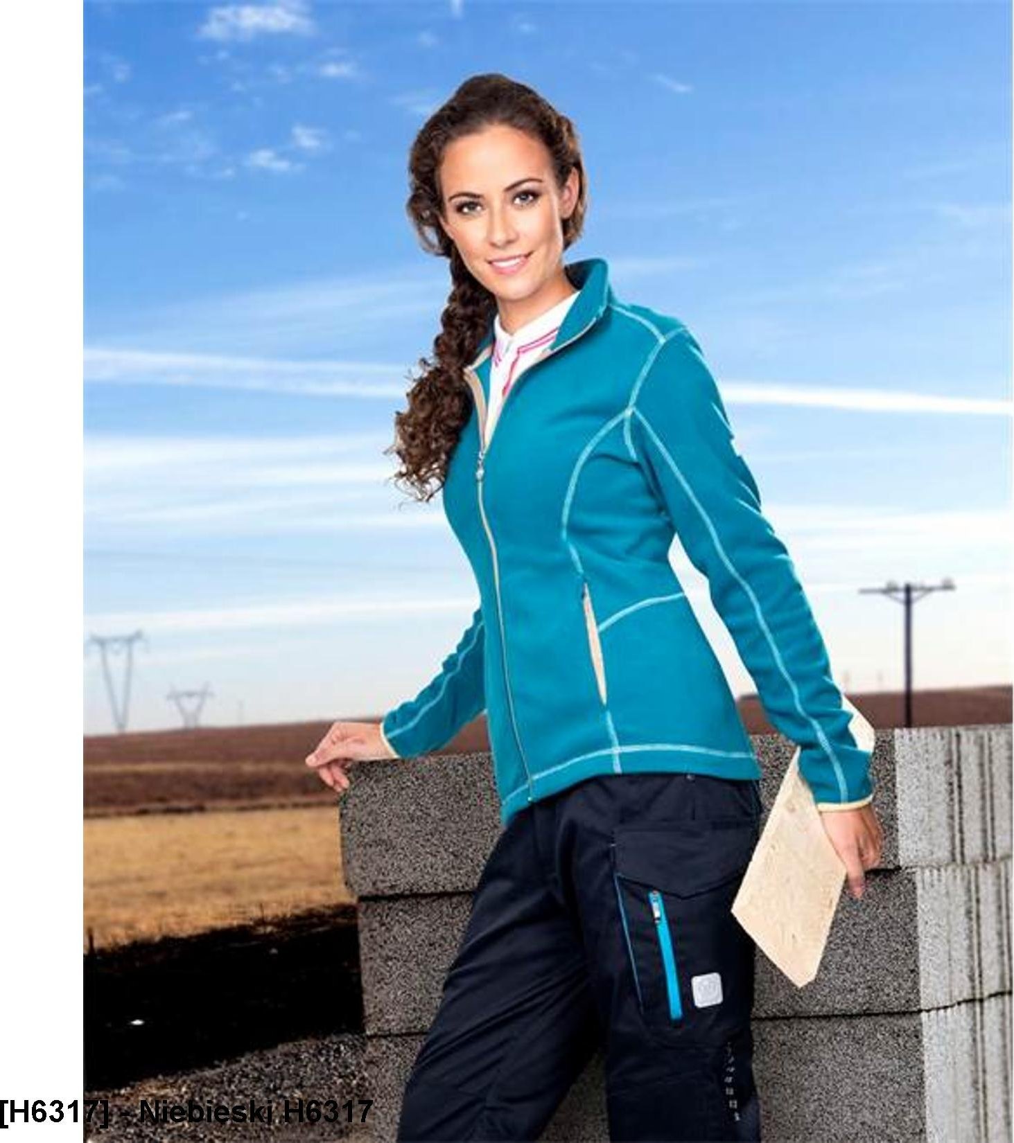 Ardon ARDON FLORET - bluza polarowa damska - Niebieski H6317 2XL