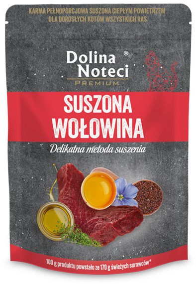 Dolina Noteci Premium Karma suszona dla kotów wszystkich ras wołowina 150 g