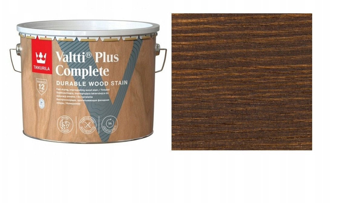Medienos dazyve TIKKURILA Valtti Plus Complete, 5 l, spalva DARK ROSEWOOD