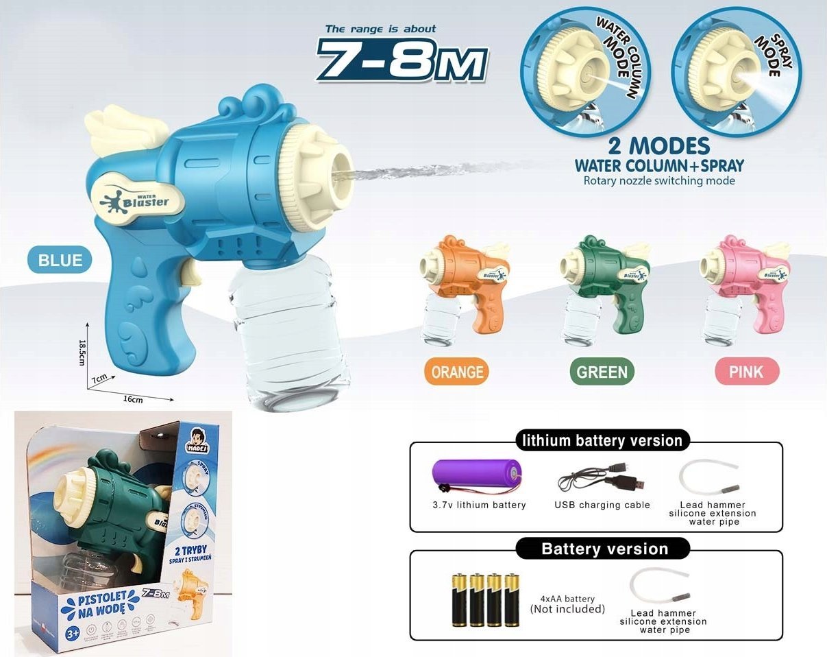 Madej Pistolet na wodę na bat.4kol 009686 57609