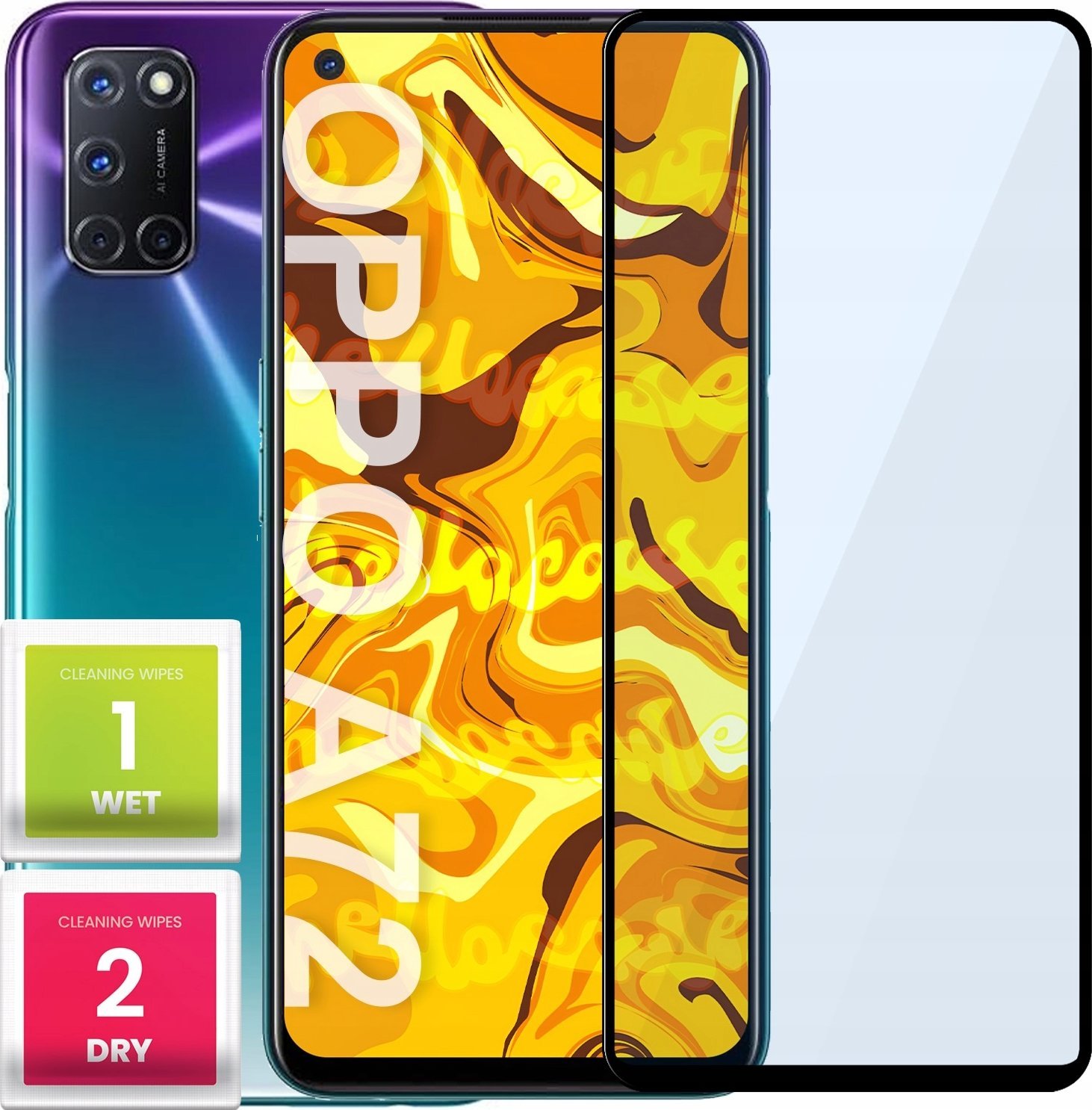 Hello Case SZKŁO HARTOWANE DO OPPO A72 PEŁNE NA CAŁY EKRAN SZKIEŁKO OCHRONNE SZYBKA 5D