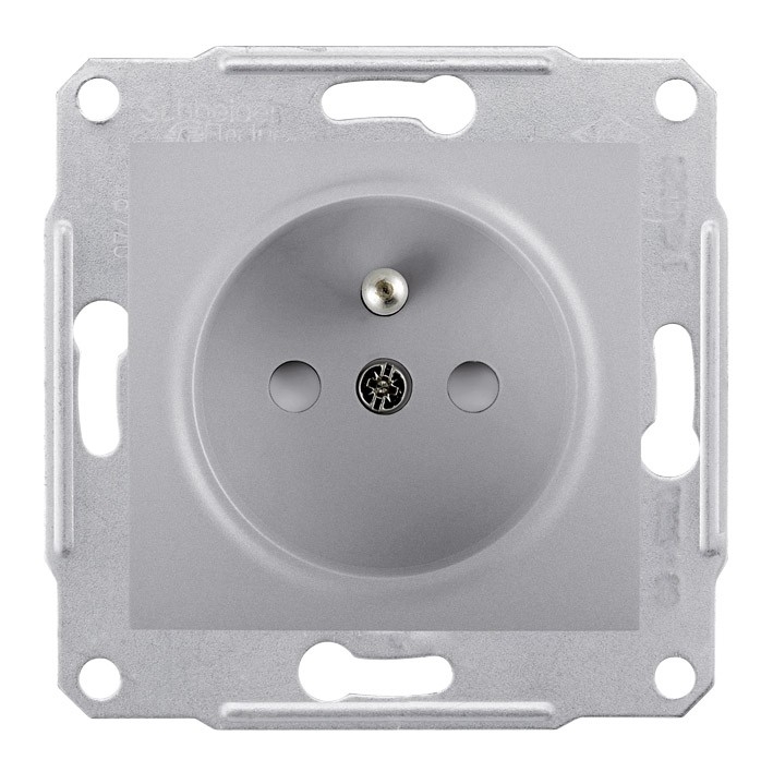 Schneider Electric Gniazdo 1-krotne z/u 16A IP20 aluminium - SDN2800160