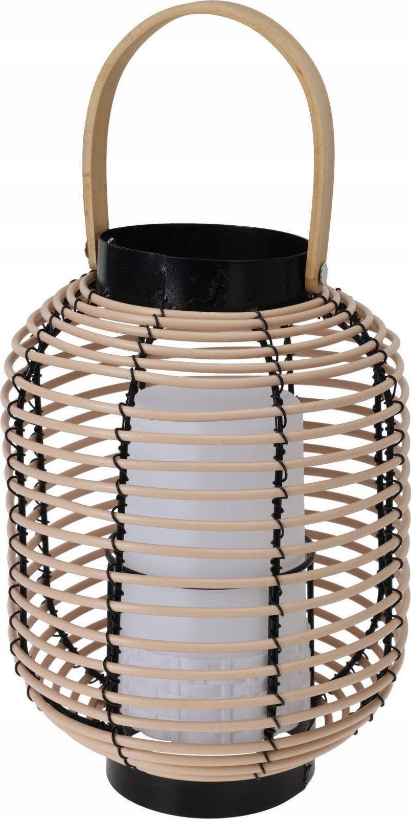 Home Styling Collection Lampion rattanowy z uchwytem, LED