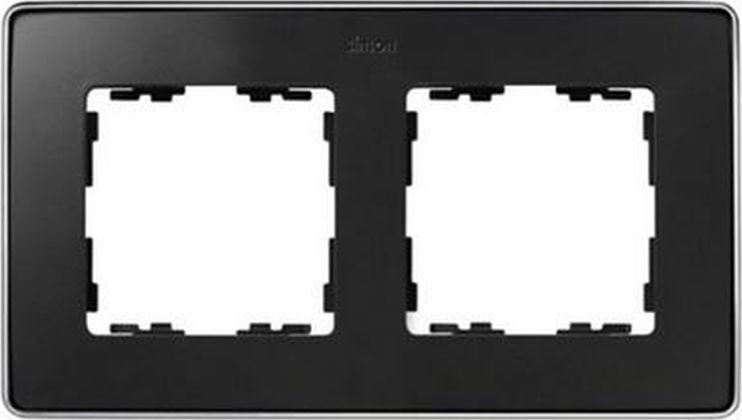 Kontakt-Simon Simon Detail 82 Ramka podwójna Detail SELECT-metal GRAFIT / podstawa Chrom 8201620-241