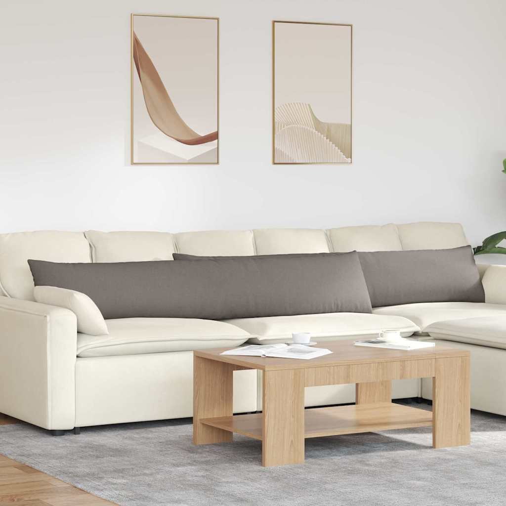 vidaXL Poduszki na sofę 2 pcs Ciemnoszary 200 x 40 cm tkanina